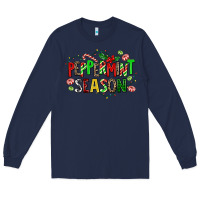 Navy peppermint season Long Sleeve Tee - AdoDesignShop