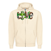 Sandshell Western St. Patrick's Day Love Cross Zipper Hoodie - Artiststas