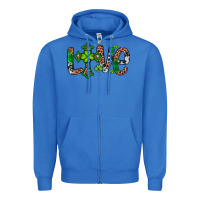 True Royal Western St. Patrick's Day Love Cross Zipper Hoodie - Artiststas