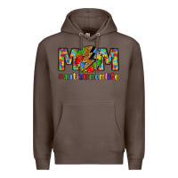 Coffee empowering autism mom life Premium Hoodie - LillyAllenDesigns