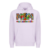 Lilac empowering autism mom life Premium Hoodie - LillyAllenDesigns
