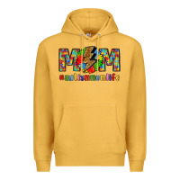 Mustard empowering autism mom life Premium Hoodie - LillyAllenDesigns