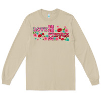 Mushroom floral love and kiss Long Sleeve Tee - AdoDesignShop