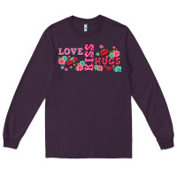 Plum floral love and kiss Long Sleeve Tee - AdoDesignShop