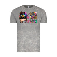 Cloud Rock wife mom boss messy bun Vintage Tee - Zillion Design Studio