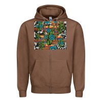 Chestnut cactus gemstone Zipper Hoodie - AdoDesignShop