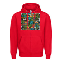 Red cactus gemstone Zipper Hoodie - AdoDesignShop