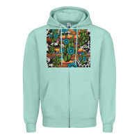 Cactus Gemstone Zipper Hoodie | Teevron