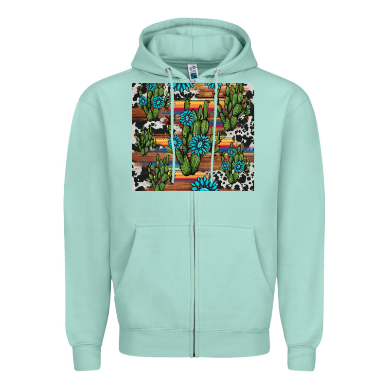 Cactus Gemstone Zipper Hoodie by AdoDesignShop | Teevron