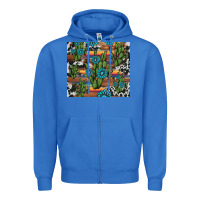 True Royal cactus gemstone Zipper Hoodie - AdoDesignShop