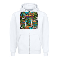 White cactus gemstone Zipper Hoodie - AdoDesignShop