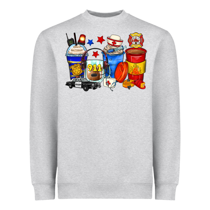 Dispatcher Coffee Cups Heavyweight Sweatshirt by Zillion Design Studio | Teevron