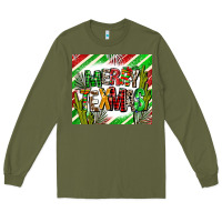 Army Green merry texmas  christmas Long Sleeve Tee - AdoDesignShop
