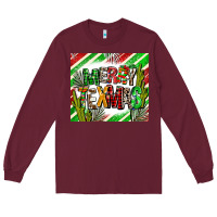 Burgundy merry texmas  christmas Long Sleeve Tee - AdoDesignShop