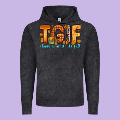 Tgif Thank Goodness It S Fall Vintage Hoodie Designed By Zillion Design Studio