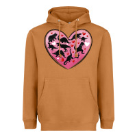 Meerkat dinosaur valentine heart Heavyweight Hoodie - MaliasSmallBusiness
