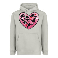 Moon Dust dinosaur valentine heart Heavyweight Hoodie - MaliasSmallBusiness