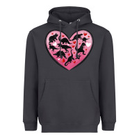 Smoke dinosaur valentine heart Heavyweight Hoodie - MaliasSmallBusiness