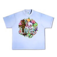 Grape Ice He lives Easter with flowers Urban Heavy Tee - Neo Western