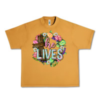 Peanut Butter He lives Easter with flowers Urban Heavy Tee - Neo Western