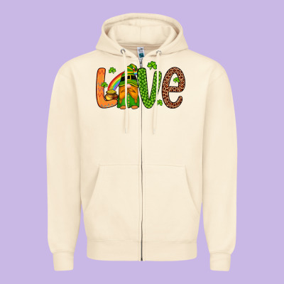Love Gnome Zipper Hoodie Designed By Artiststas