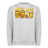Heather Grey childhood cancer coffee cups Heavyweight Sweatshirt - Zillion Design Studio