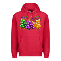 Cardinal mardi gras bead dogs Premium Hoodie - LillyAllenDesigns