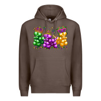 Coffee mardi gras bead dogs Premium Hoodie - LillyAllenDesigns