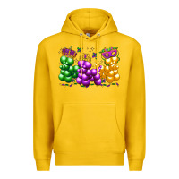 Lemon mardi gras bead dogs Premium Hoodie - LillyAllenDesigns