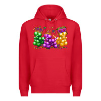 Red mardi gras bead dogs Premium Hoodie - LillyAllenDesigns
