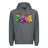 Rock mardi gras bead dogs Premium Hoodie - LillyAllenDesigns