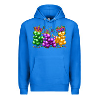 True Royal mardi gras bead dogs Premium Hoodie - LillyAllenDesigns