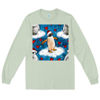 Matcha christmas penguin and heart seamless pattern Long Sleeve Tee - BundleAndBundleShop
