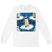 White christmas penguin and heart seamless pattern Long Sleeve Tee - BundleAndBundleShop
