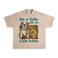 French Oak life is better with a english bulldog Urban Heavy Tee - BarkalooDesign
