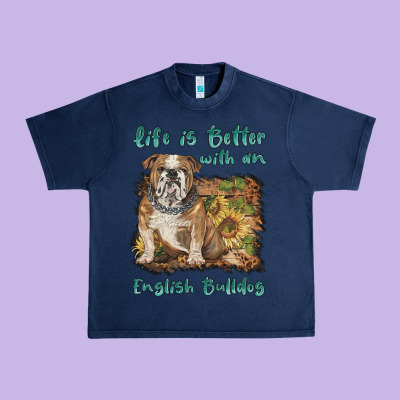 Life Is Better With A English Bulldog Urban Heavy Tee Designed By Barkaloodesign