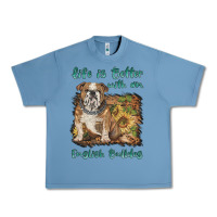 Pebble Blue life is better with a english bulldog Urban Heavy Tee - BarkalooDesign