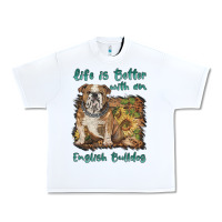 White life is better with a english bulldog Urban Heavy Tee - BarkalooDesign