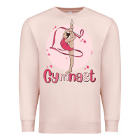Pale Pink gymnast Premium Sweatshirt - MaliasSmallBusiness