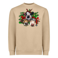 Mushroom christmas cows with tree Heavyweight Sweatshirt - RanaPortraitStore
