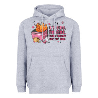 Heather Grey it's fine i'm fine everything's freakin' fine Heavyweight Hoodie - MaliasSmallBusiness