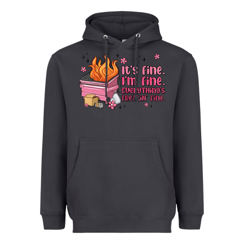 It's Fine I'm Fine Everything's Freakin' Fine Heavyweight Hoodie by MaliasSmallBusiness | Teevron
