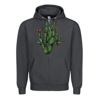 Smoke cactus with flowers Zipper Hoodie - AdoDesignShop