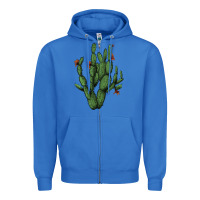 True Royal cactus with flowers Zipper Hoodie - AdoDesignShop