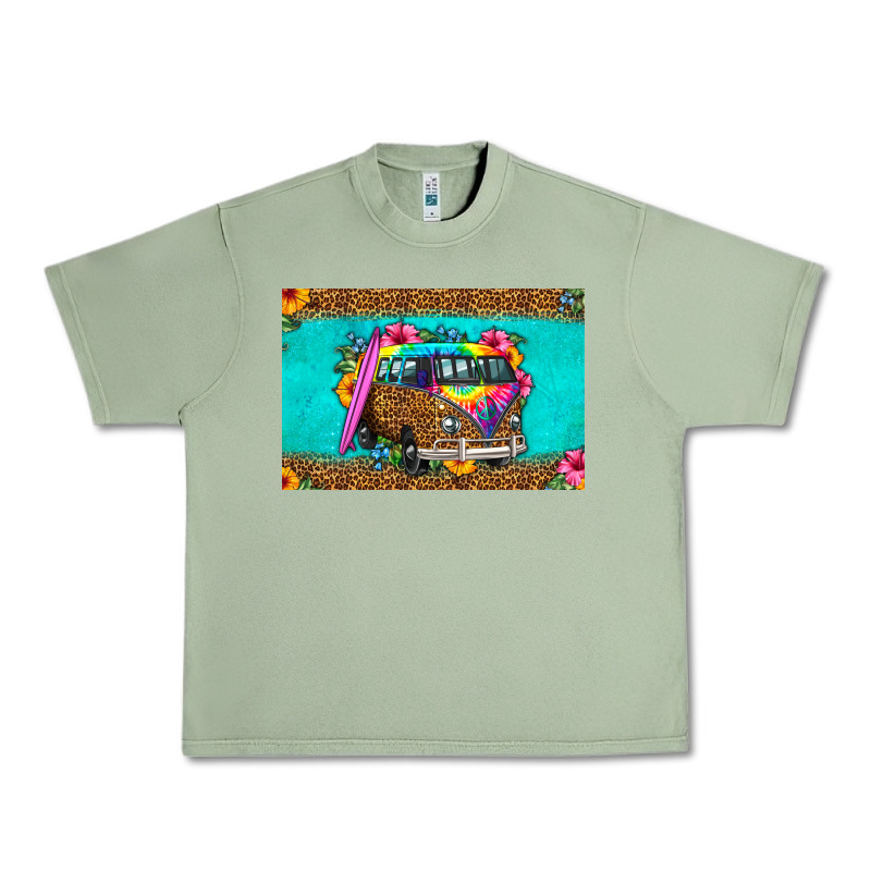 Hippie Van Floral Skinny Metal Can Holder Urban Heavy Tee by HRA Design Shop | Teevron