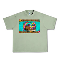 Oil Green hippie van floral skinny metal can holder Urban Heavy Tee - HRA Design Shop