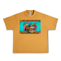 Peanut Butter hippie van floral skinny metal can holder Urban Heavy Tee - HRA Design Shop