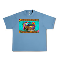 Pebble Blue hippie van floral skinny metal can holder Urban Heavy Tee - HRA Design Shop