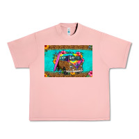 Salmon hippie van floral skinny metal can holder Urban Heavy Tee - HRA Design Shop