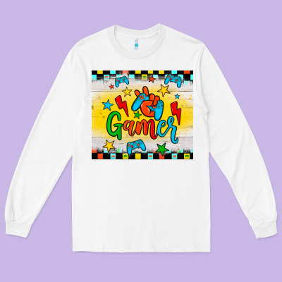 Gamer Long Sleeve Tee Designed By Jahusdesignshop